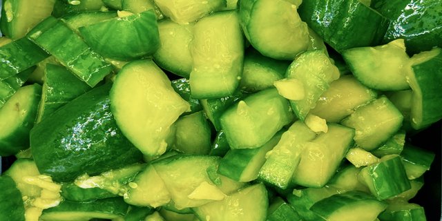 Garlicky Cucumbers Tray