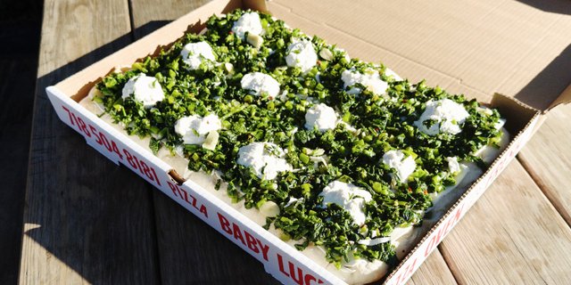 Lemon Ricotta & Rabe Pizza