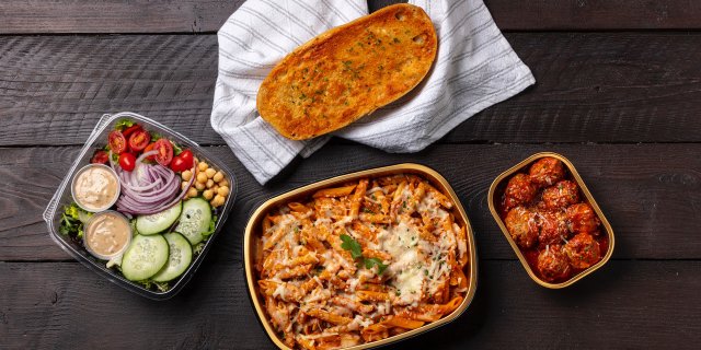 Baked Pasta & Meatballs Family Meal Package