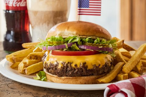 Bison Cheeseburger