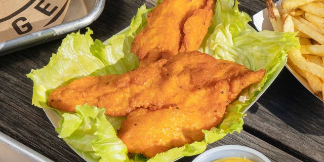 Three Chicken Strips W/ Fries