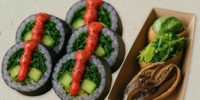 Green Diet Maki (5pc) & Inari (3pc)