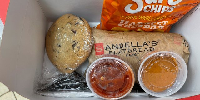 Vegetarian Full Burrito Boxed Lunch