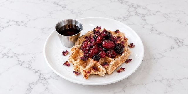 Rose Berry Waffles