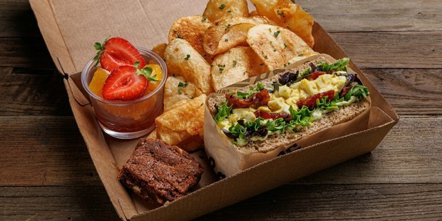 Deviled Egg Salad Half-Sandwich Box