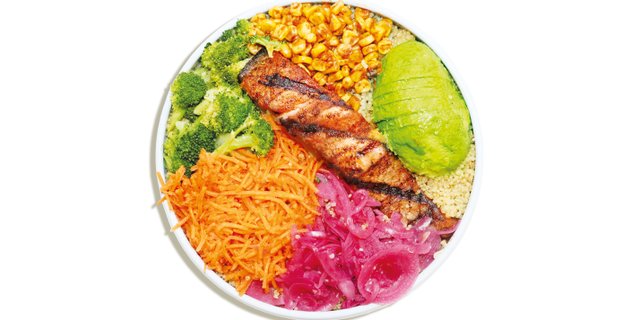 Individual Salmon Goddess Plate Bowl
