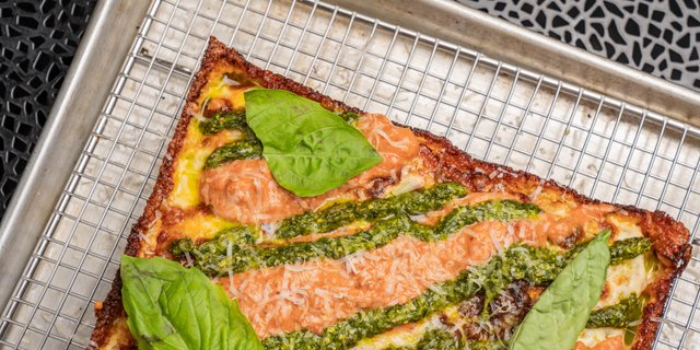 Vodka Pesto Detroit Pizza
