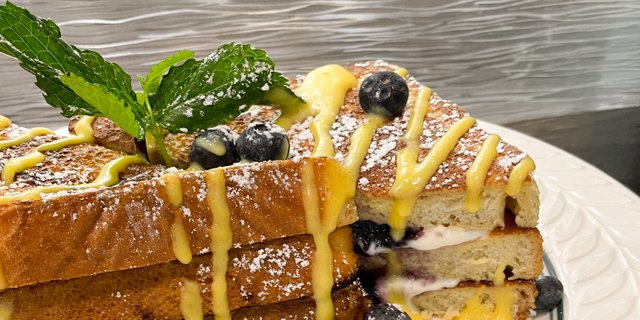 Blueberry Mascarpone French Toast