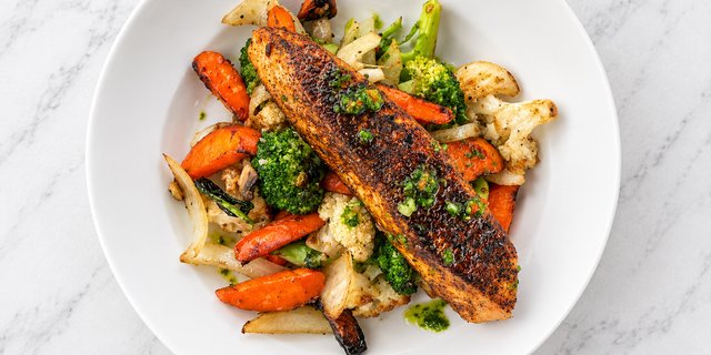 Roasted Salmon Executive Lunch