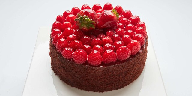 Chocolate-Raspberry Truffle Cake