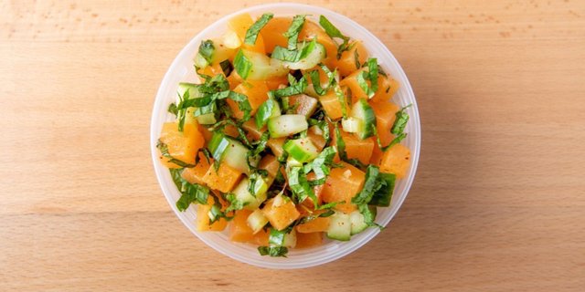 Cantaloupe & Cucumber Ceviche Salad