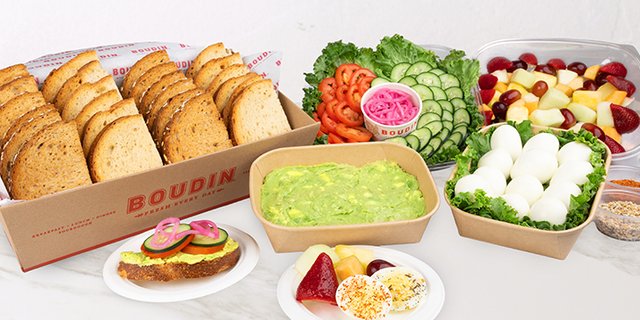 Avocado Toast Tray, Egg & Fruit