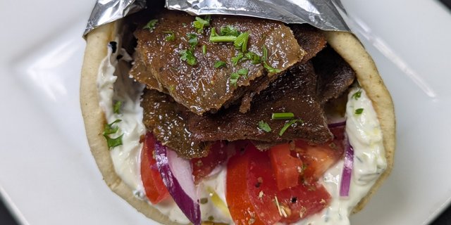 Traditional Gyro Pita Sandwich