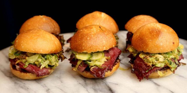Seasonal Cherry Pastrami Sliders
