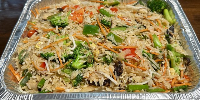 Basil Vegetable Fried Rice Tray