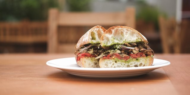 Roasted Mushroom Sandwich