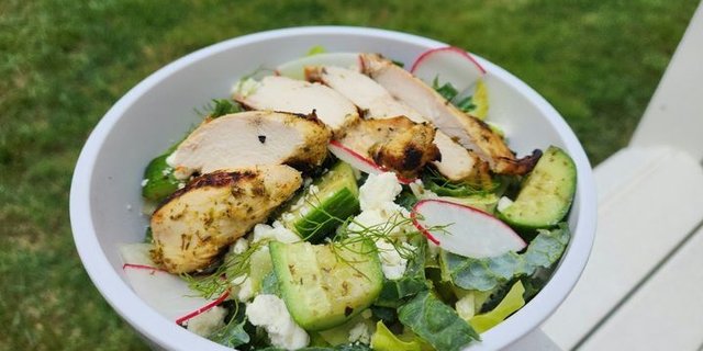 Lemon Chicken & Cucumber Salad