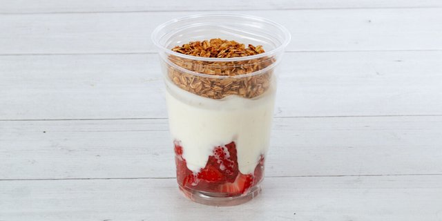 Greek Vanilla Yogurt W/ Strawberries & Granola