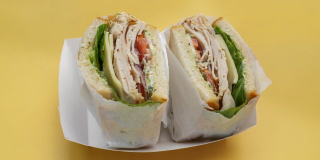 Roast Turkey & Swiss Sandwich W/ Pesto