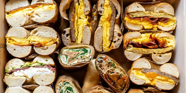 Breakfast Bagel Sandwich Platter