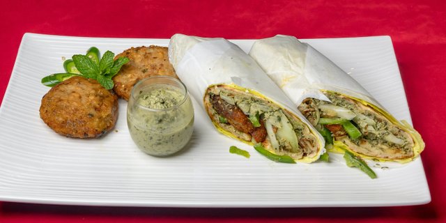 Aloo Tikki Wrap