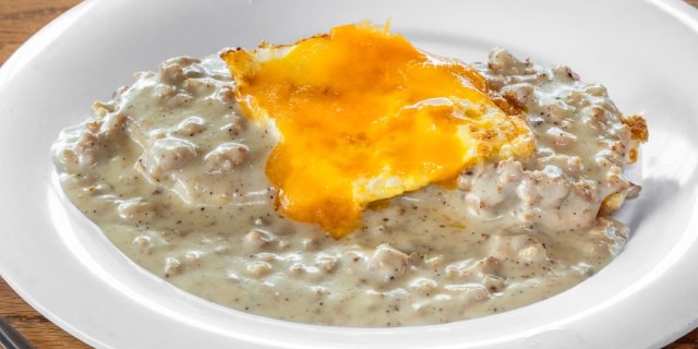 Cheddar & Jalapeno Biscuits w/ Sausage Gravy