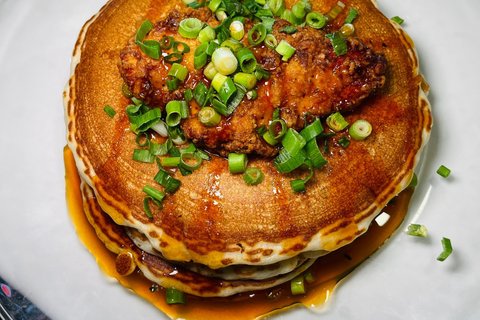 Crispy Chicken & Pancakes