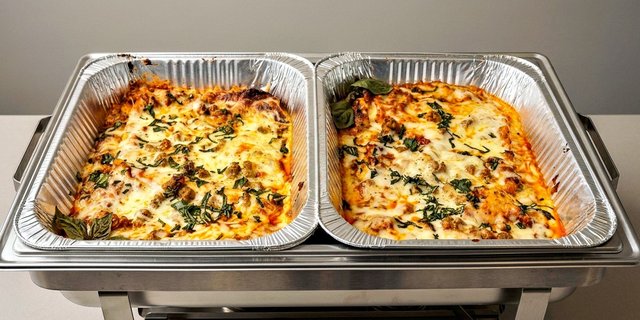 Sausage & Beef Lasagna al Forno Catered