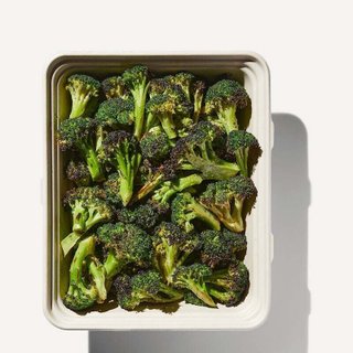 Charred Broccoli With Lemon Tray