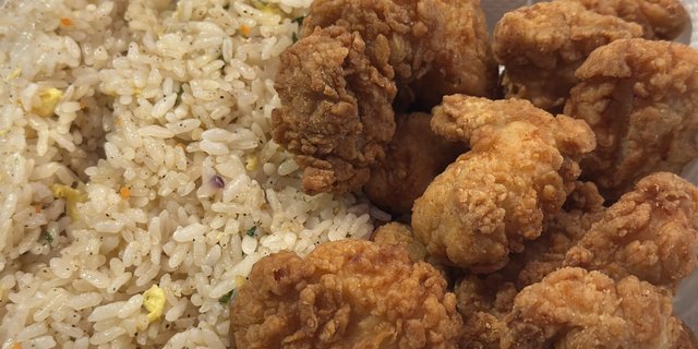 Chicken Nuggets And Fried Rice Plate