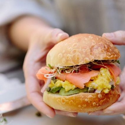 Smoked Salmon, Avocado & Egg Sandwich
