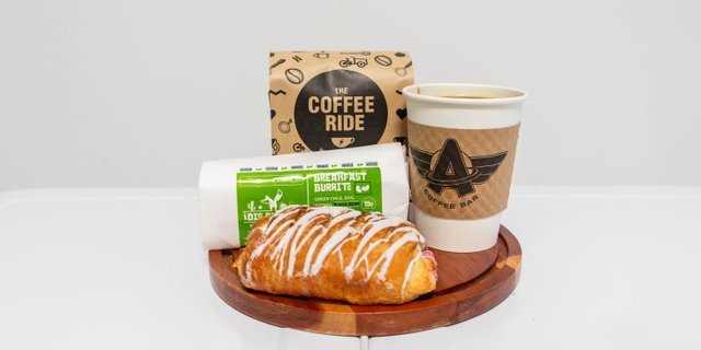 Burrito, Pastry & Drip Coffee Package