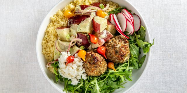 Turkey Meatballs & German Potato Salad