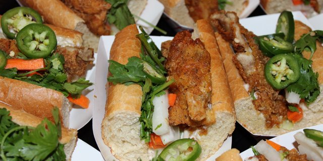 Orange Chicken Banh Mi Sandwich