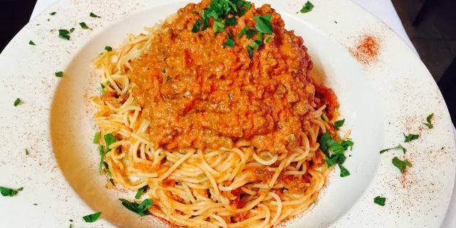 Pasta w/ Meat (No Cream) Sauce