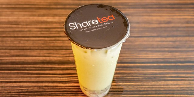 Matcha-Red Bean Milk Tea