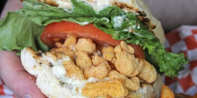 1/2 Crawfish Po'Boys