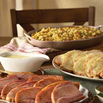 Turkey & Dressing & Sugar Ham Buffet w/ Two Sides