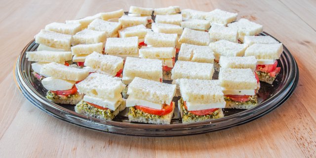Tomato & Mozzarella Tea Sandwiches