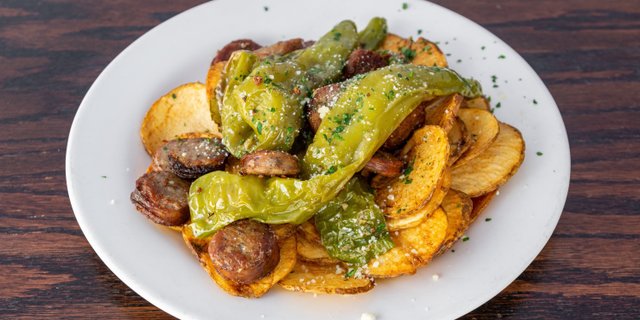 Long Hots w/ Italian Potatoes & Sausage