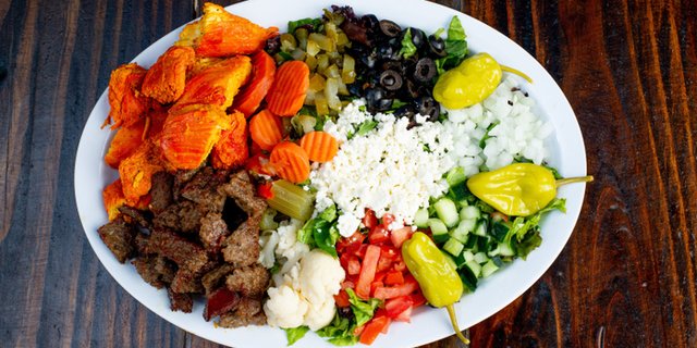 Chicken & Lamb Combo Salad Platter