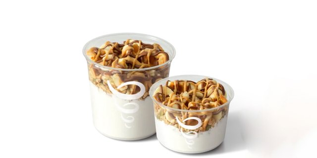 Greek Yogurt PB & Banana Waffle Bowl w/ Chocolate Hazelnut