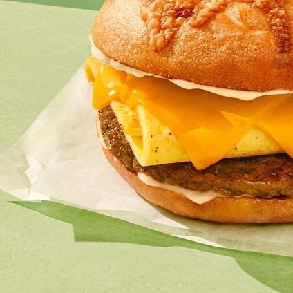 Sausage & Egg Asiago Bagel Stack
