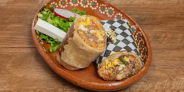 Huevos A La Mexicana Breakfast Burrito