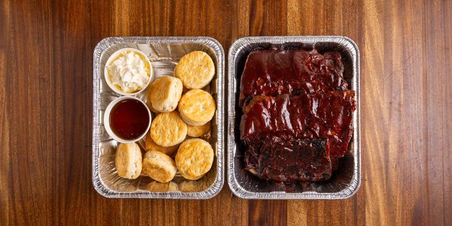 Slow Roasted Baby Back Ribs & Biscuits