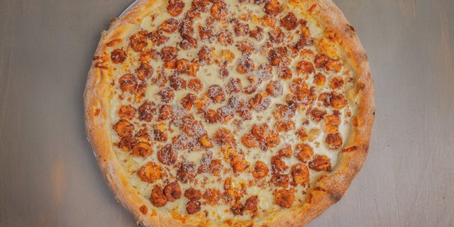 Fried Shrimp & Lobster Black Truffle Alfredo Pie