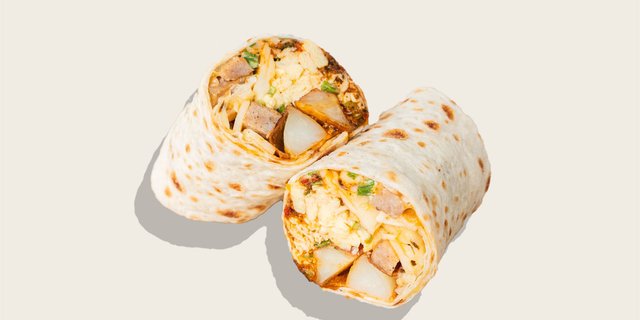 Rustic Breakfast Wrap w/ Chicken Sausage