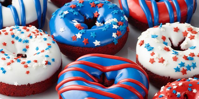 4th of July (Red, White & Blue) Donuts
