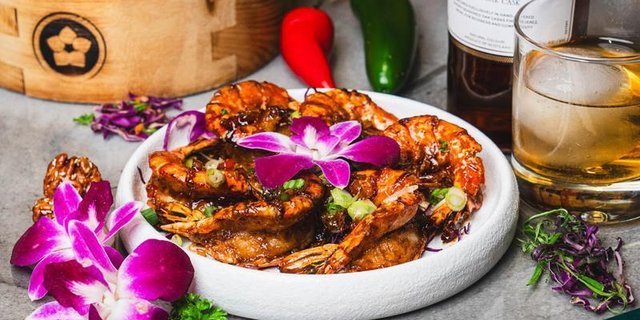 Sweet Soy-Glazed Tiger Prawns