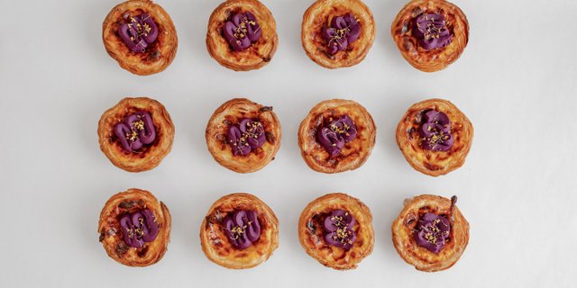 Ube Mozoralla Cheese Portuguese Egg Tart